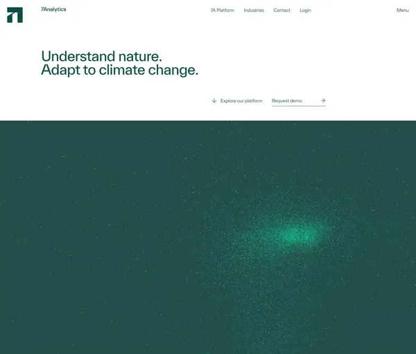 7Analytics - Landing design inspiration