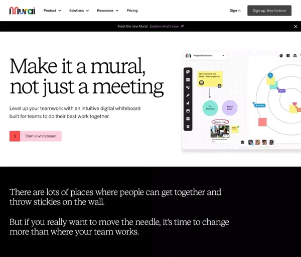 Mural is a collaborative intelligence company | Mural - Landing design inspiration