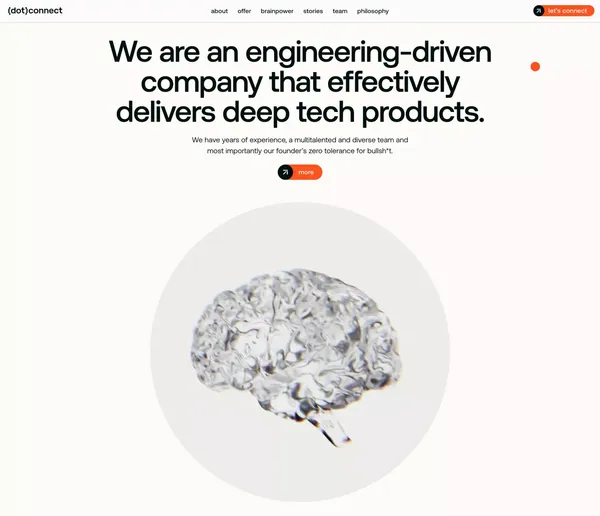 (dot)connect - Landing design inspiration