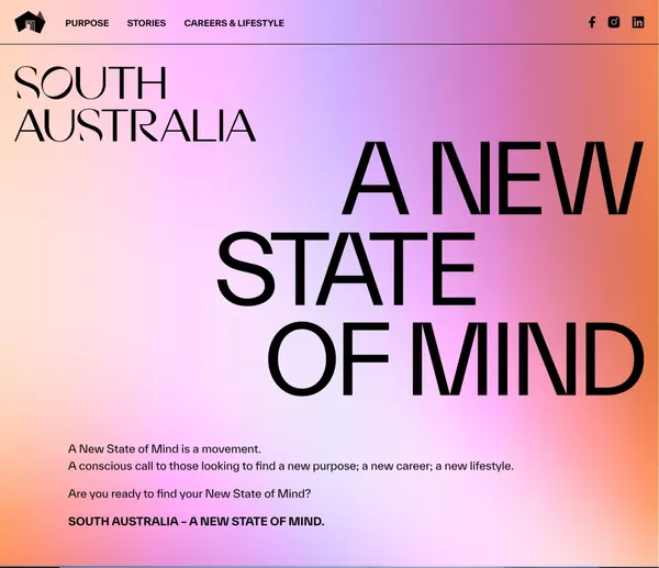 South Australia - A New State of Mind - Other design inspiration