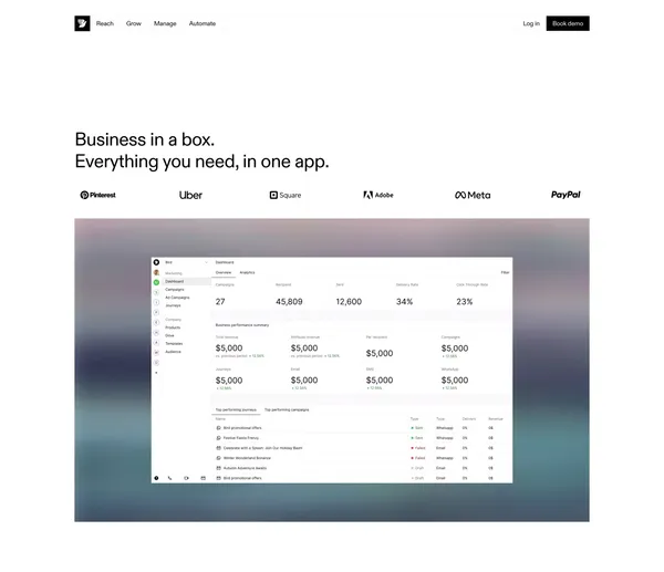 Bird | Vereinheitlichtes CRM fÃ¼r Marketing, Service & Payments - Landing design inspiration