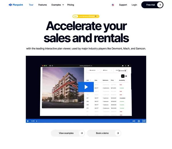 Planpoint | Plan Viewer for Real Estate Websites - Landing design inspiration