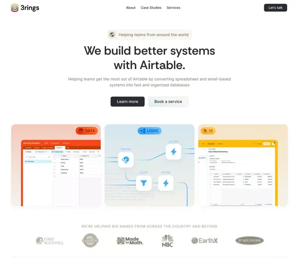 3Rings Consulting - Landing design inspiration