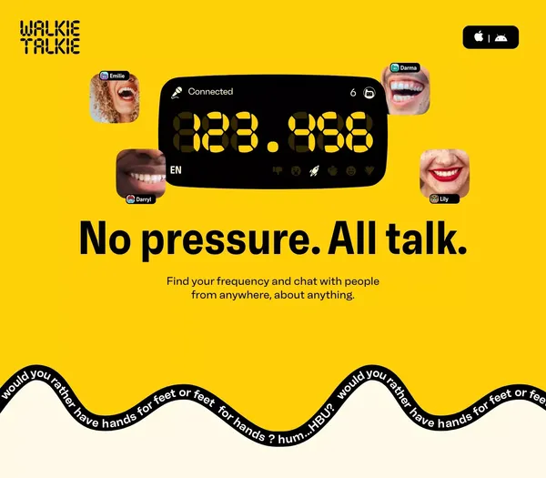 Walkie Talkie - All Talk - Landing design inspiration