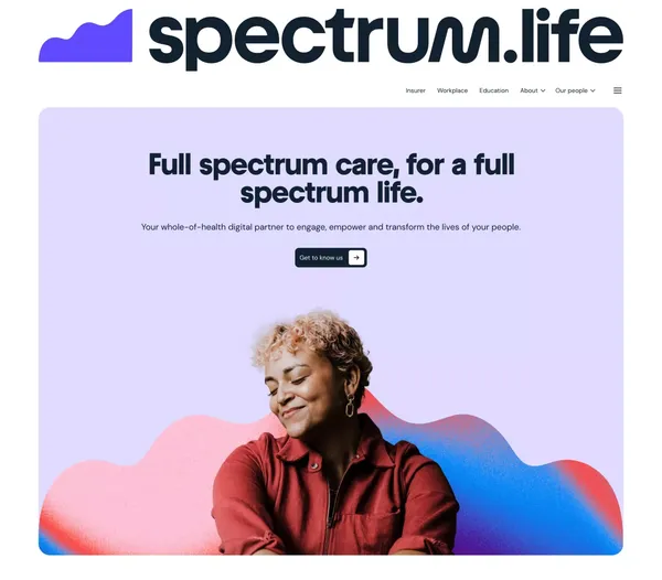 Spectrum.Life | Full spectrum care, for a full spectrum life. - Landing design inspiration