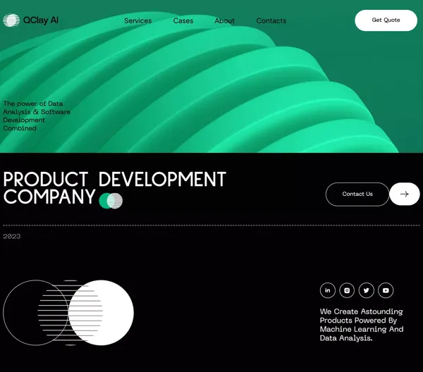 QClay AI - Landing design inspiration