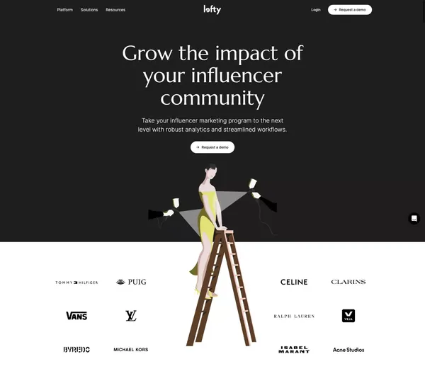 Grow the impact of your influencer community - Landing design inspiration