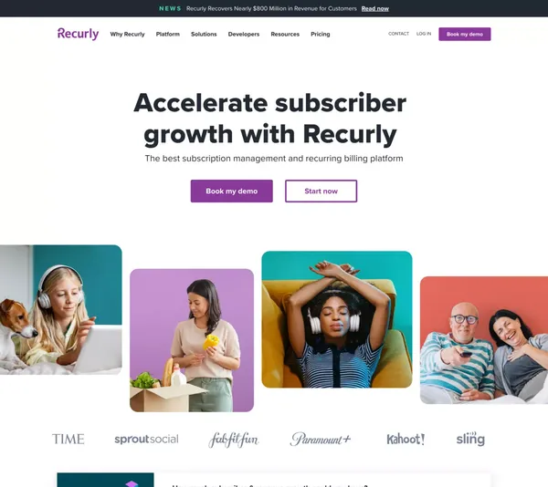 Recurly - Landing design inspiration