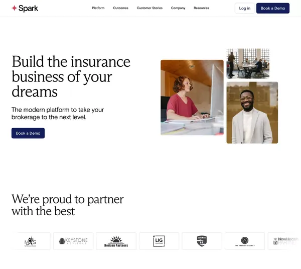 Spark Advisors - Landing design inspiration