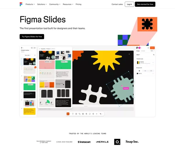 Figma Slides: Create Presentations & Slides for Every Occasion - Landing design inspiration