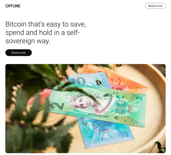 Offline Cash - Landing design inspiration