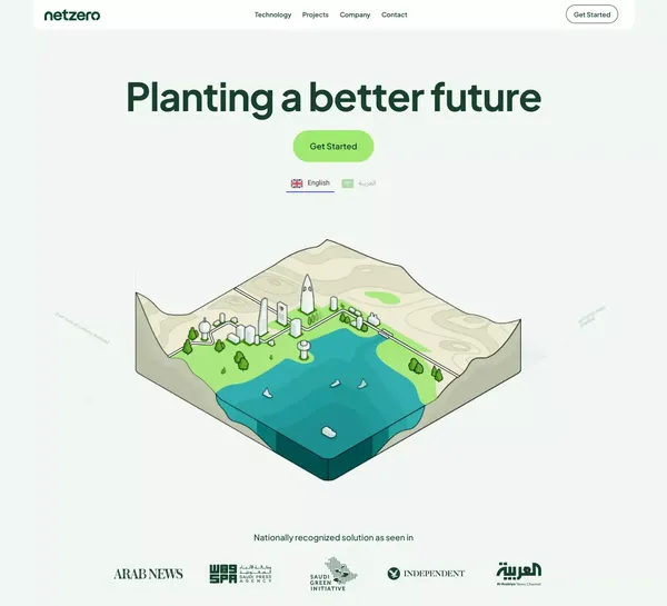 Netzero | Sustainable Afforestation Solution - Landing design inspiration