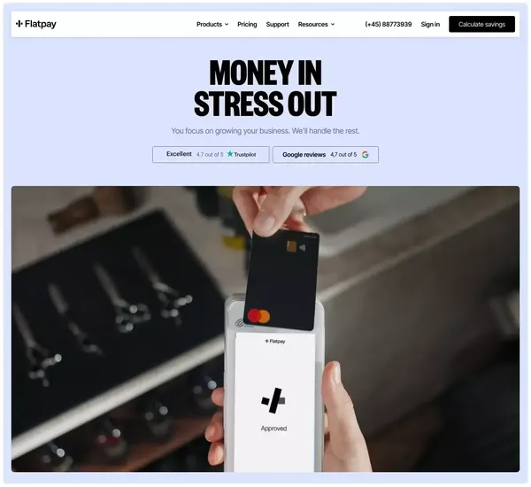 Flatpay: Affordable Payment Solutions | Unmatched Service - Landing design inspiration