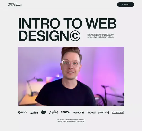 Intro to Web Design - Landing design inspiration