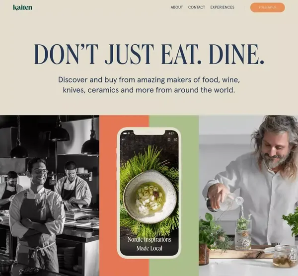Kaiten - Landing design inspiration