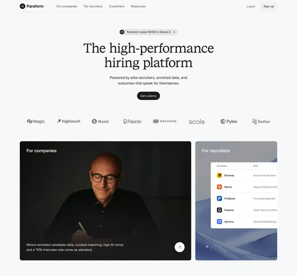 Paraform - Landing design inspiration
