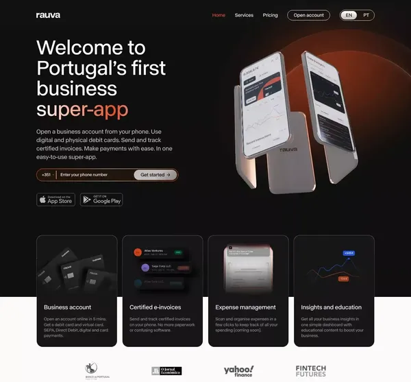 Rauva - Landing design inspiration