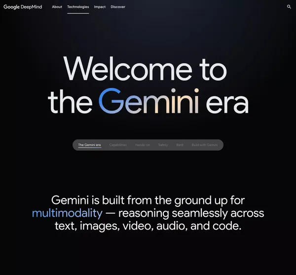 Gemini - Google DeepMind - Landing design inspiration