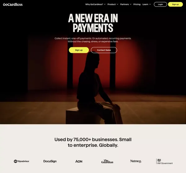 Online Payment Processing Solution | GoCardless - Landing design inspiration