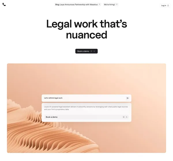 Leya | The future of legal work - Landing design inspiration