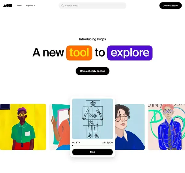 Drops | Foundation - Landing design inspiration