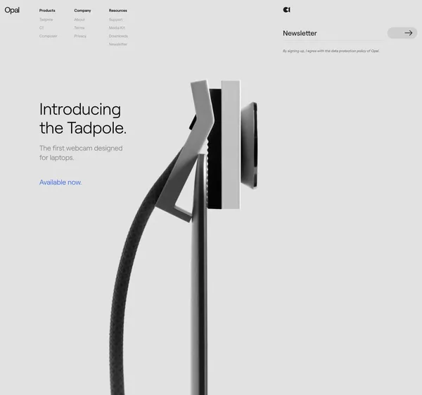 Opal Camera Inc. - Landing design inspiration