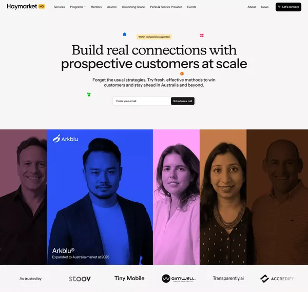 Haymarket HQ - Landing design inspiration