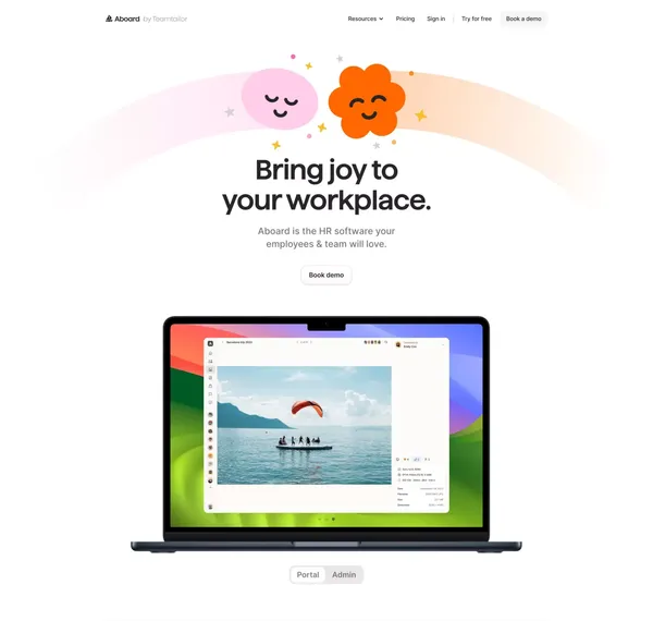 Aboard — Joyful HR - Landing design inspiration