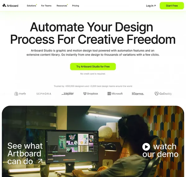 Artboard Studio â Automate Your Design Process and Unlock Creative Freedom - Landing design inspiration