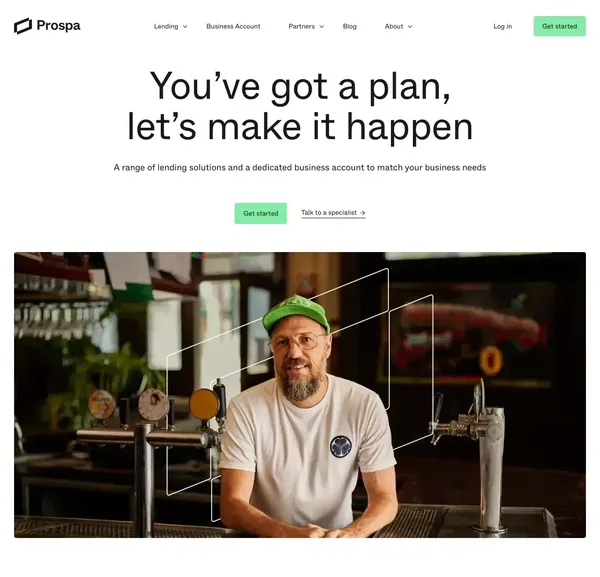 Business Loan Specialist | Business Loans and a Business Account | Prospa - Landing design inspiration