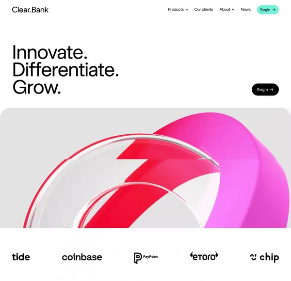 ClearBank | Home - Landing design inspiration