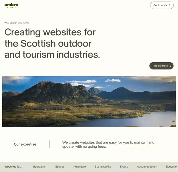 Embra Digital | Edinburgh | Leading Web Design Scotland - Landing design inspiration
