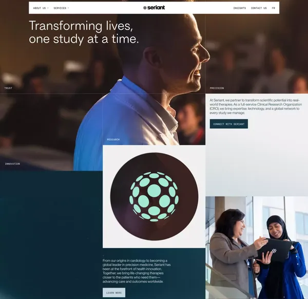 Seriant | Advancing Cutting-Edge Science for Real-World Therapies | Seriant - Landing design inspiration