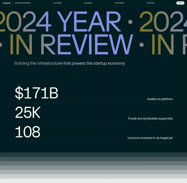 2024 Year in Review | AngelList - Other design inspiration