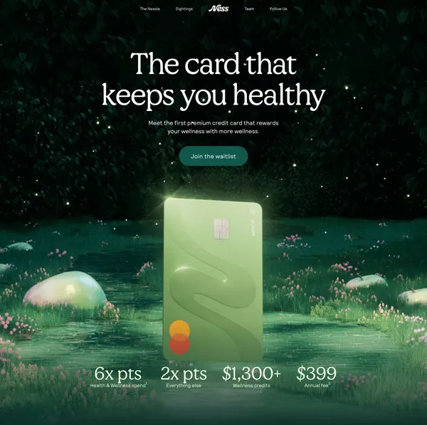 Ness: The Card That Keeps You Healthy - Landing design inspiration