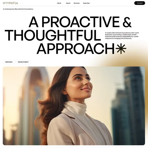 HYYPATIA — a Contemporary Recruitment Consultancy - Landing design inspiration