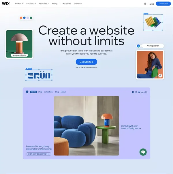 Website Builder - Create a Free Website Today | Wix.com - Landing design inspiration