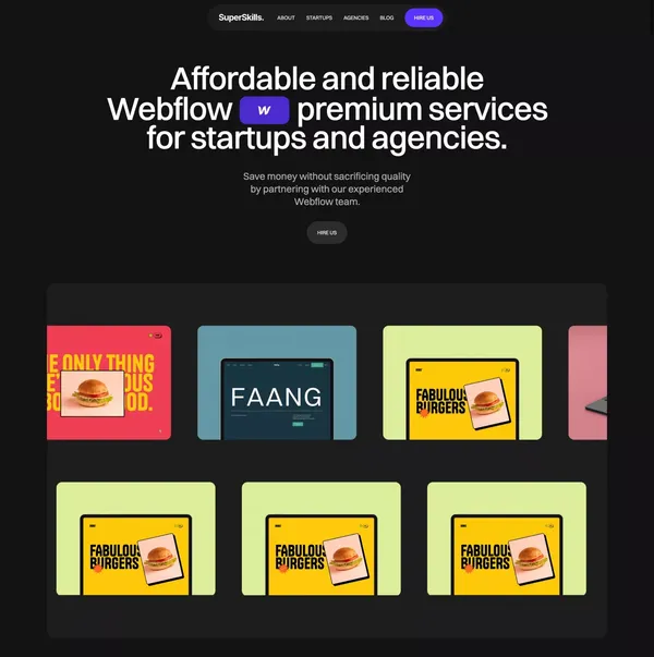 SuperSkills | Expert Webflow Development and Site Maintenance - Portfolio design inspiration
