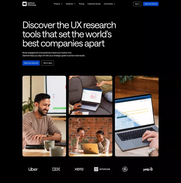 UX Research & Design Testing Platform | Optimal Workshop - Landing design inspiration