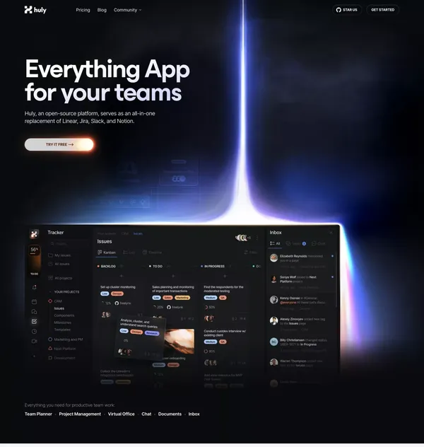 Everything App for your teams - Landing design inspiration