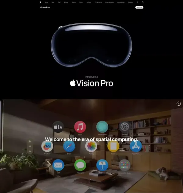 Apple Vision Pro - Apple - Landing design inspiration