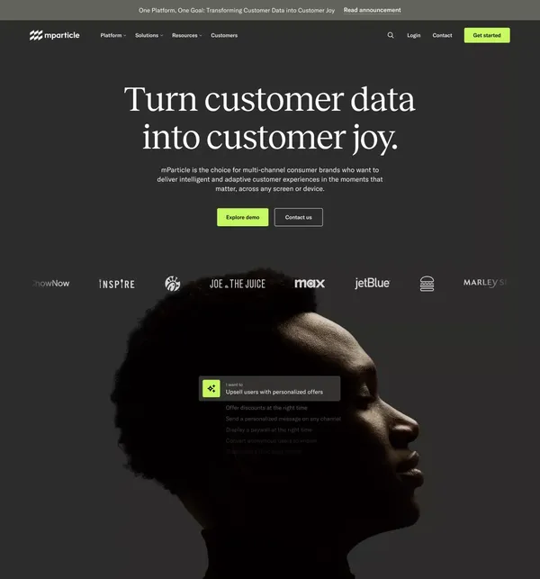 Customer Data Platform - Landing design inspiration