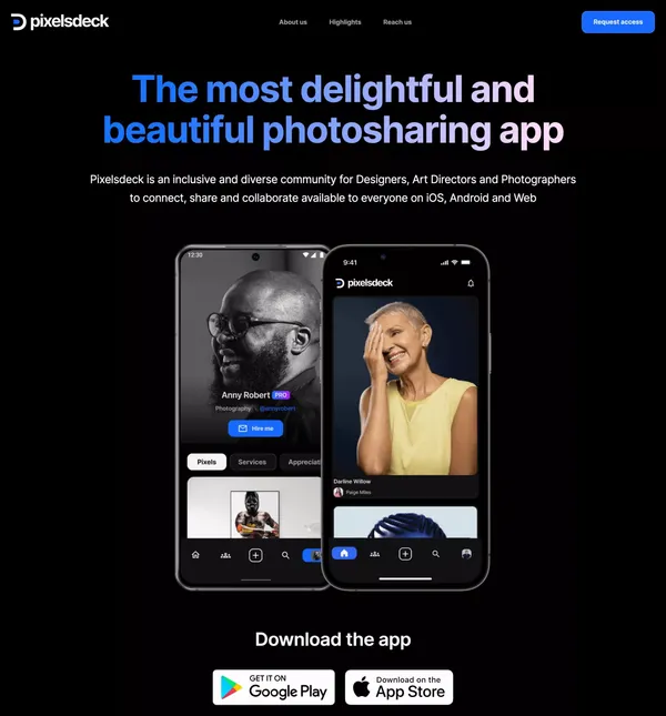Pixelsdeck - Landing design inspiration
