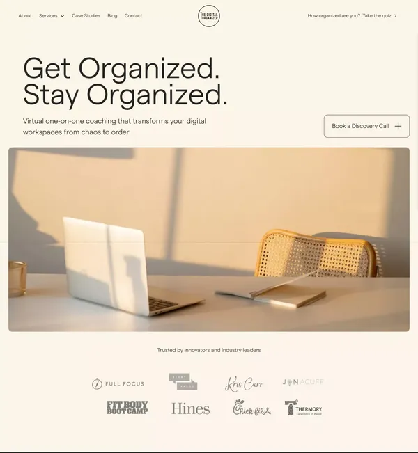 Workflow Optimization for Business | The Digital Organizer - Landing design inspiration