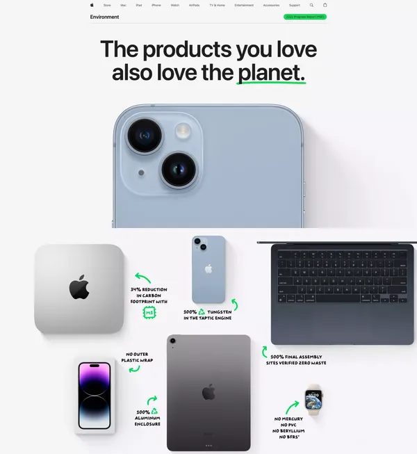 Environment - Apple - Landing design inspiration
