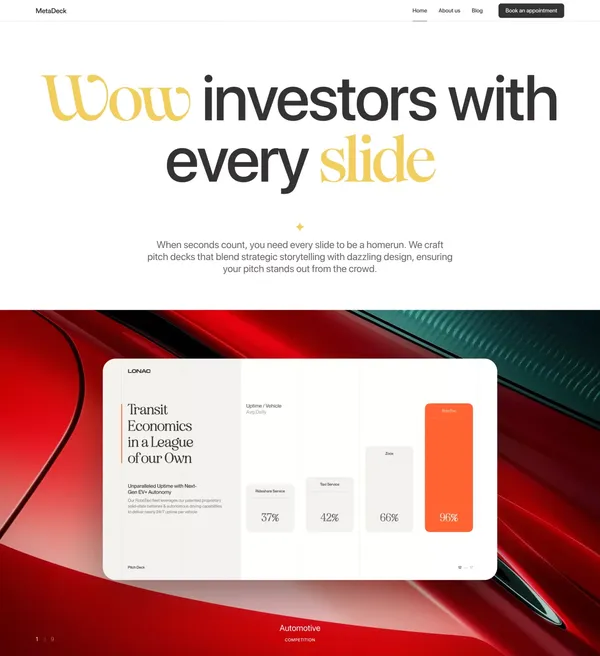 MetaDeck - Landing design inspiration