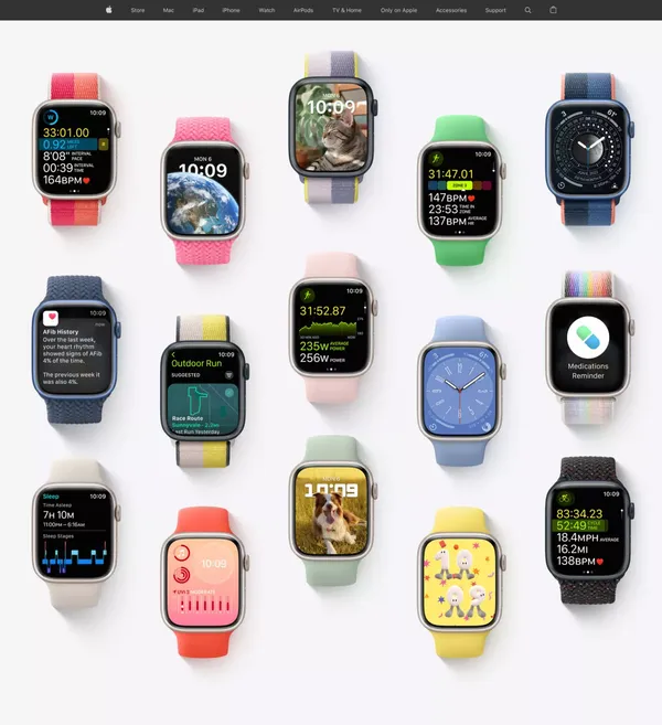 watchOS 9 Preview - Apple - Landing design inspiration