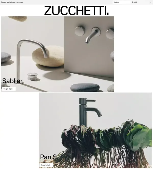 Zucchetti  Design - Landing design inspiration