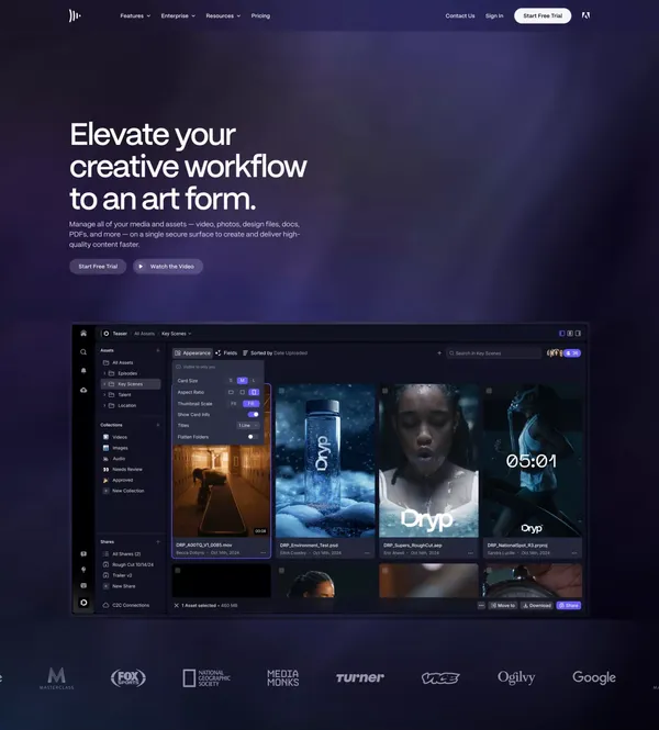 Frame.io - Landing design inspiration