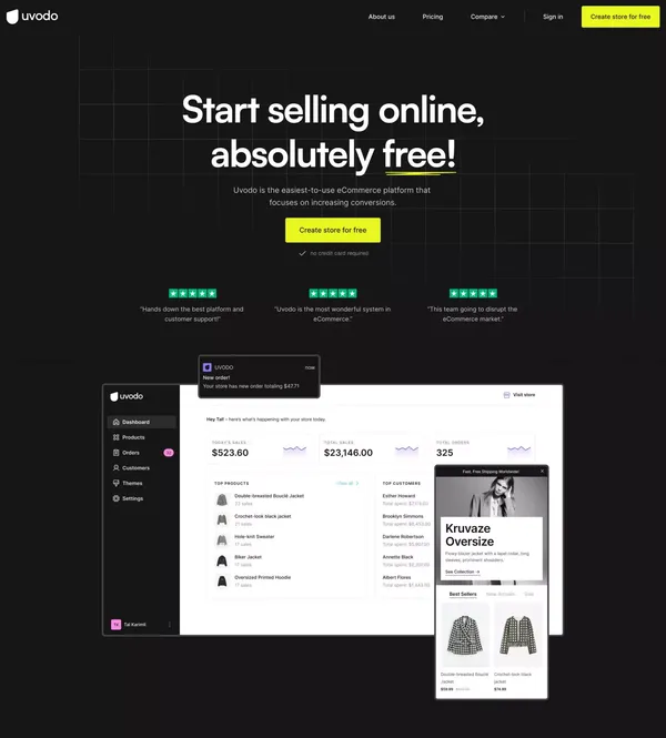 Uvodo - Landing design inspiration